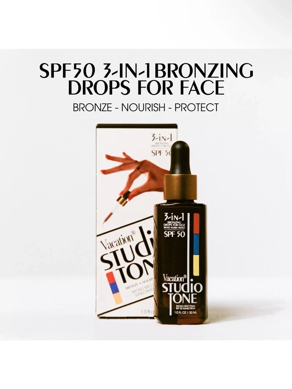 Vacation Studio Tone 3 In 1 Bronzing Drops For The Face SPF 50 1oz